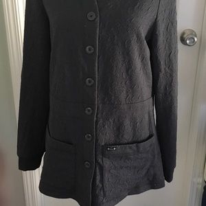 Koi knit scrub sweater. Rose pattern.